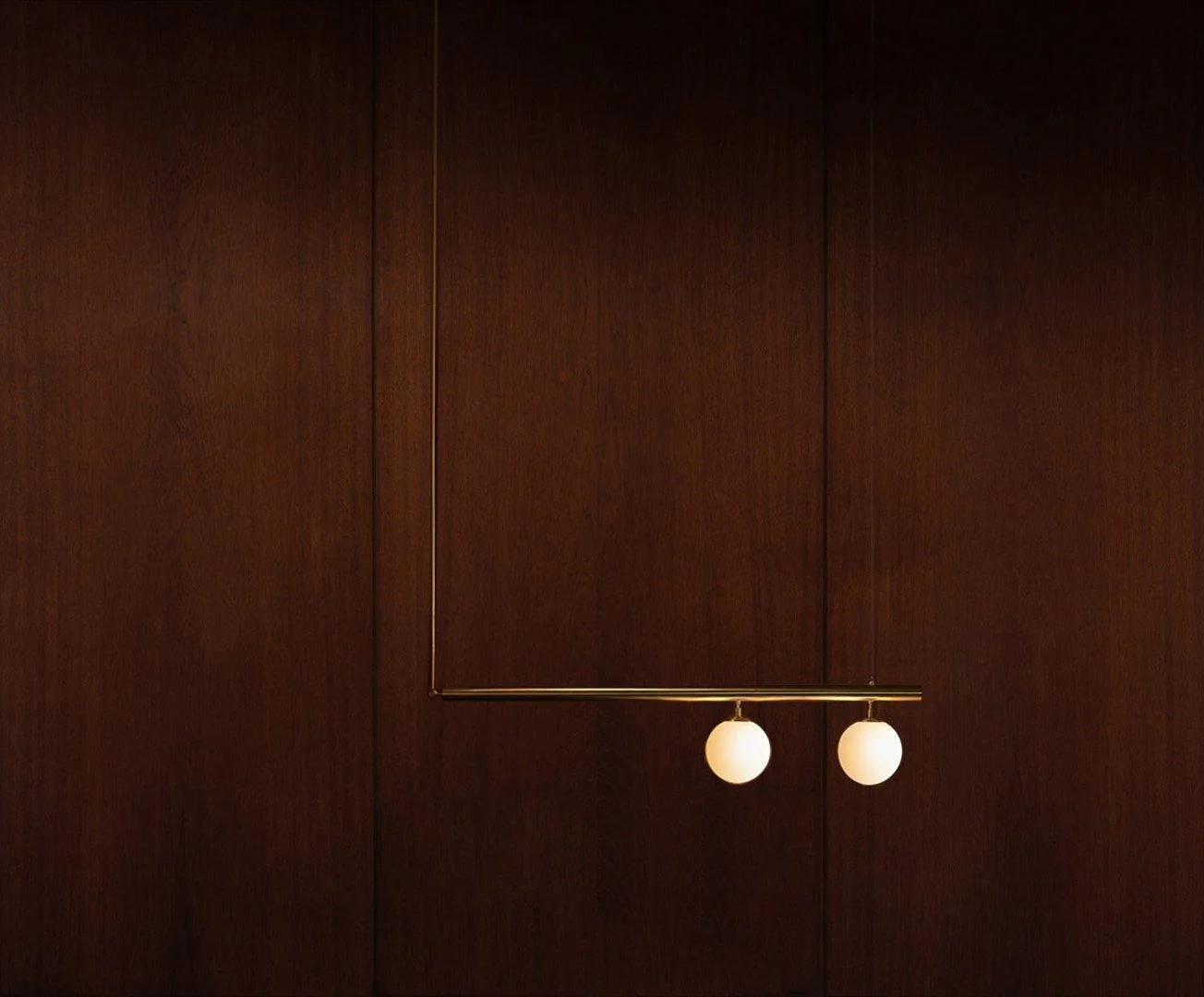 Solara Pendant Lamp Brass Linear Satellite Minimalist - Image 18