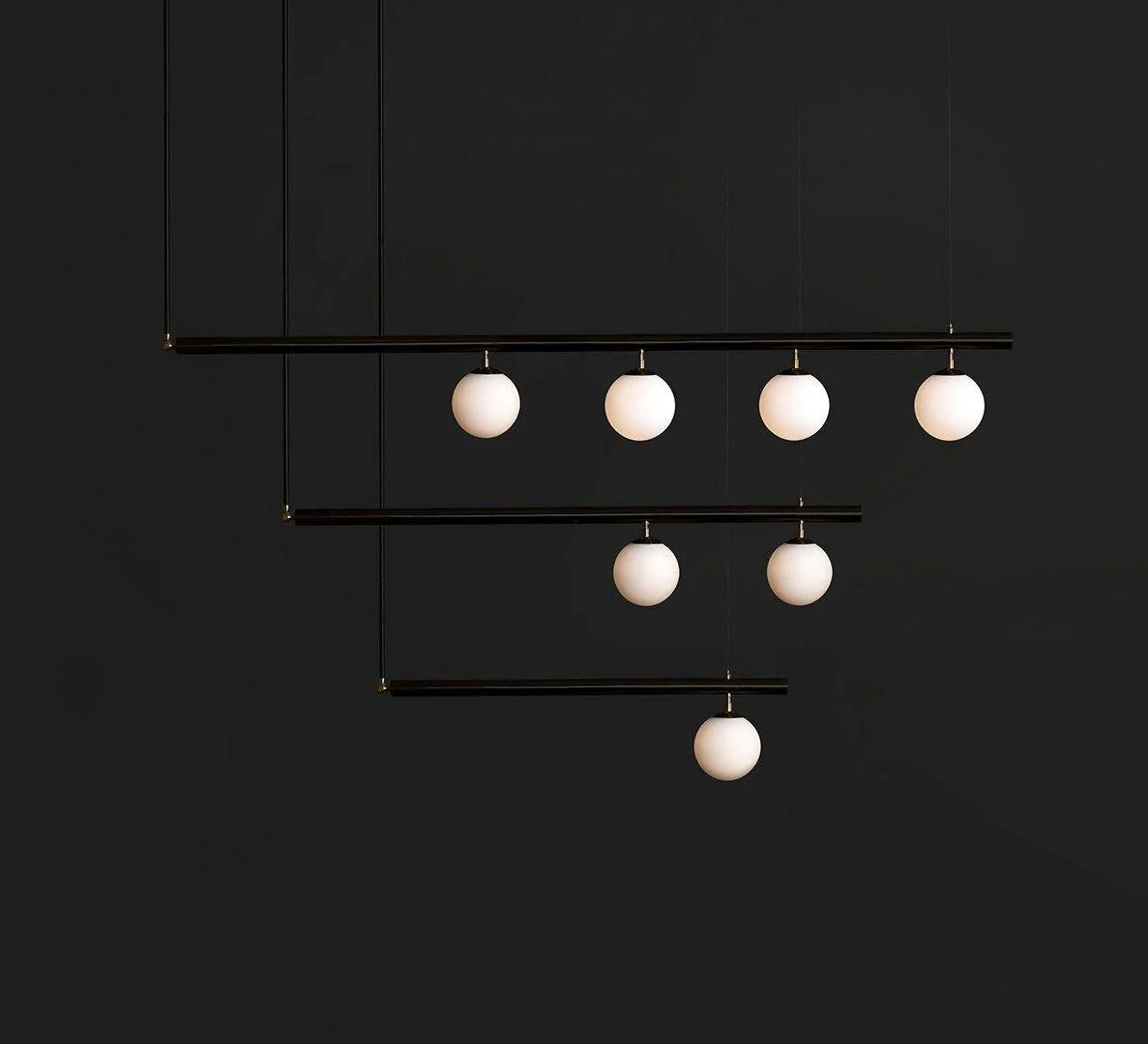 Solara Pendant Lamp Brass Linear Satellite Minimalist - Image 22