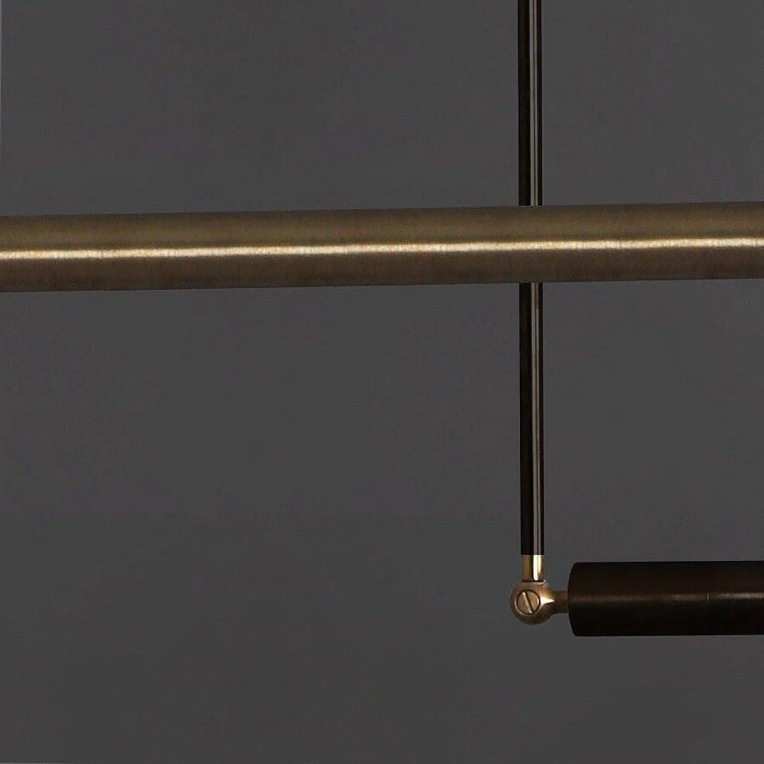 Solara Pendant Lamp Brass Linear Satellite Minimalist - Image 25
