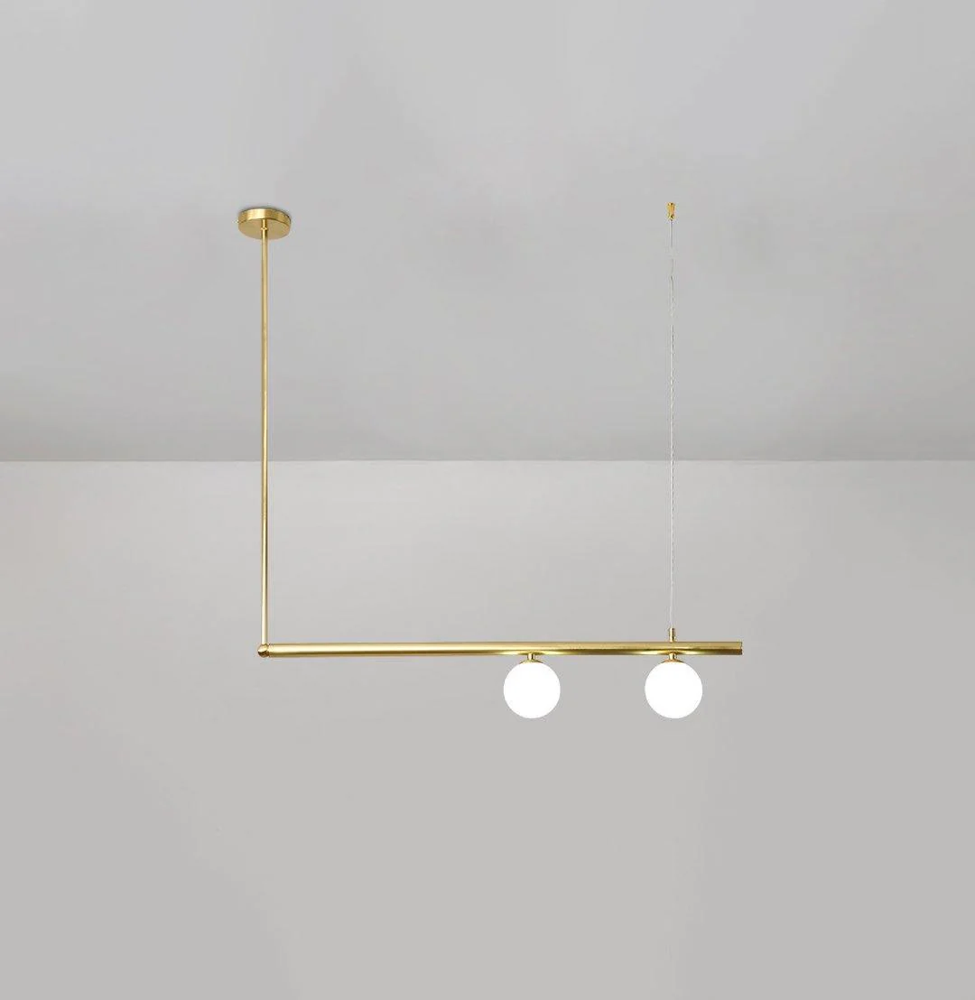 Solara Pendant Lamp Brass Linear Satellite Minimalist - Image 39