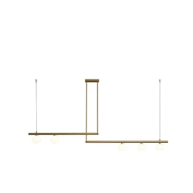 Solara Pendant Lamp Brass Linear Satellite Minimalist - Image 51