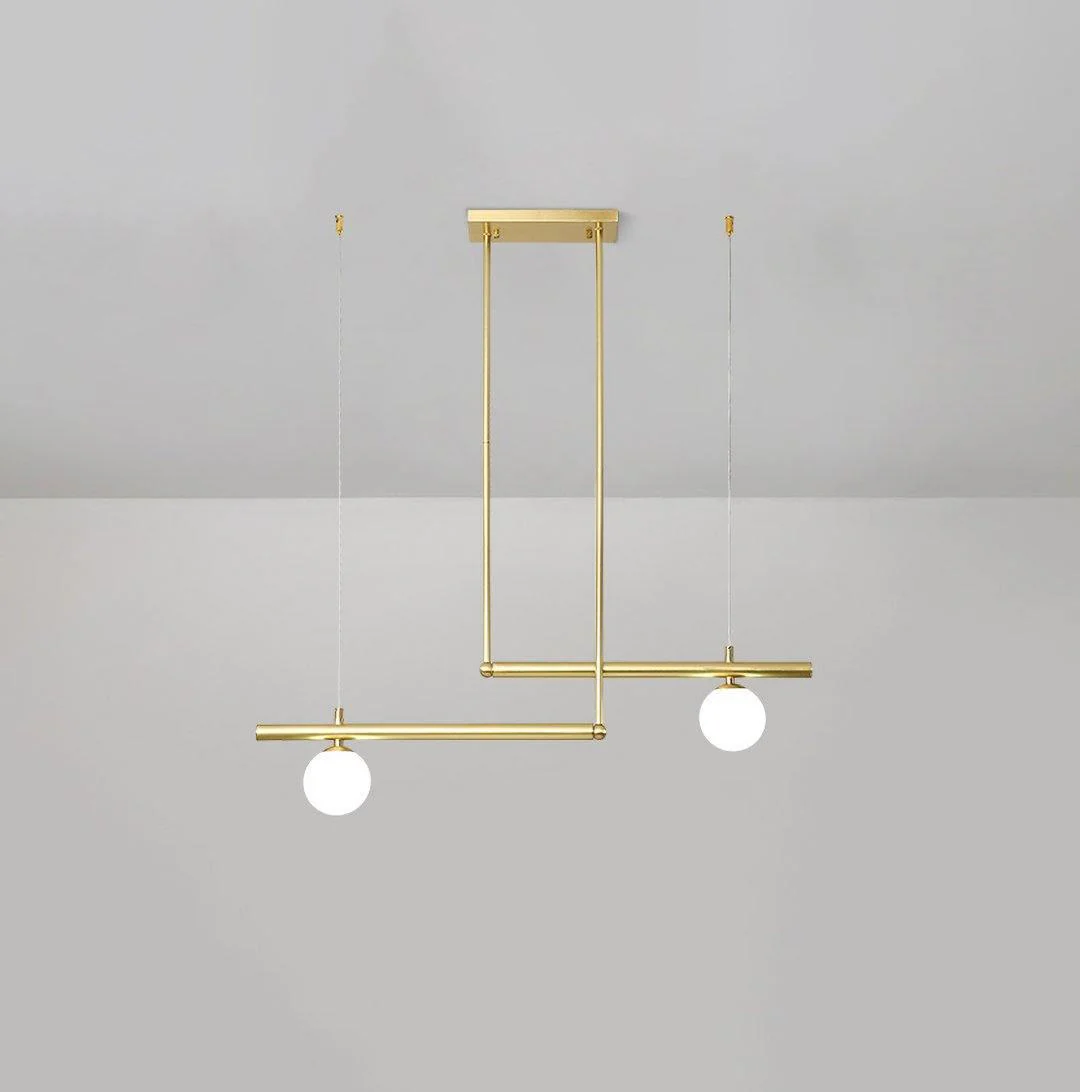 Solara Pendant Lamp Brass Linear Satellite Minimalist - Image 56