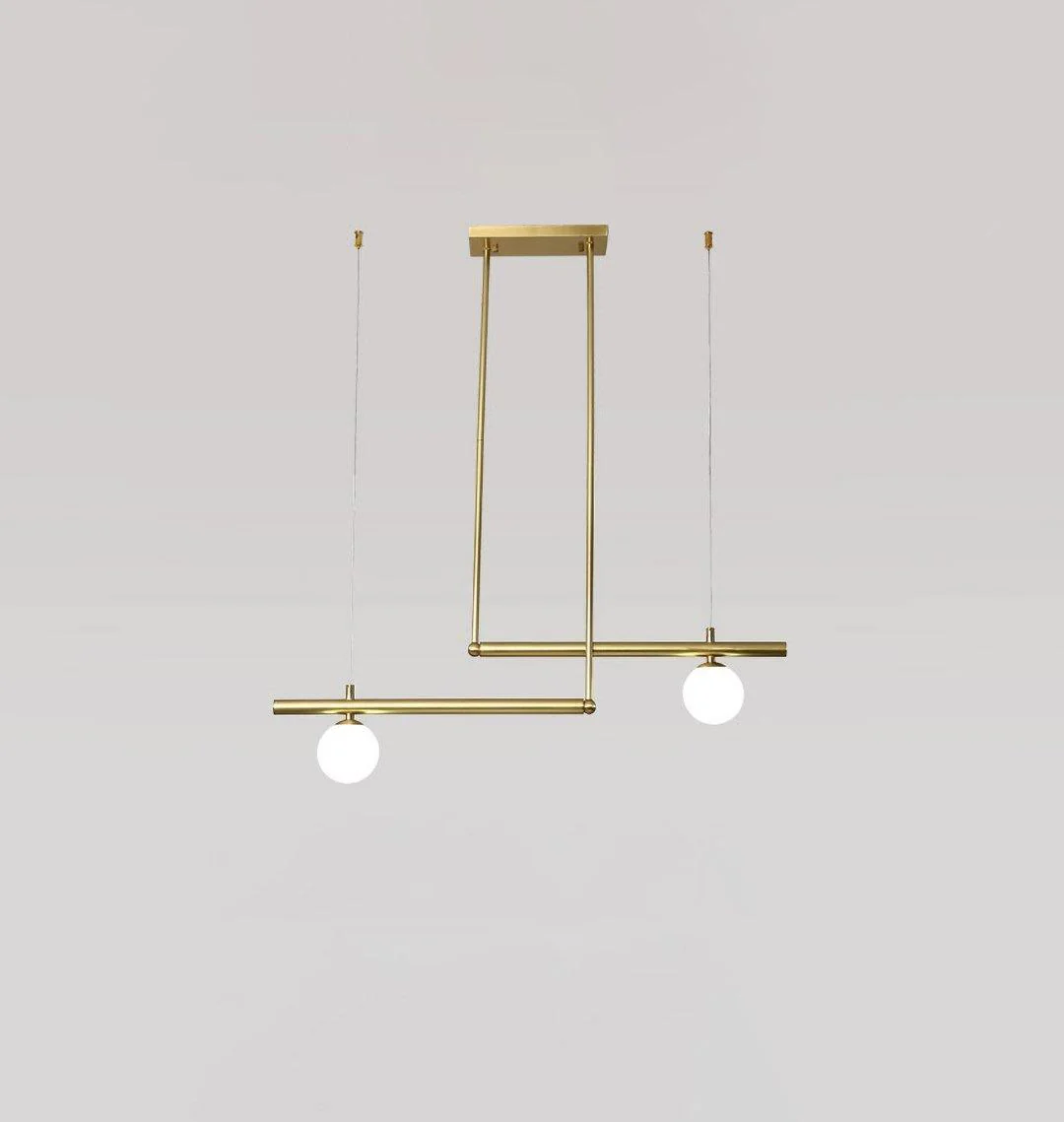 Solara Pendant Lamp Brass Linear Satellite Minimalist - Image 60