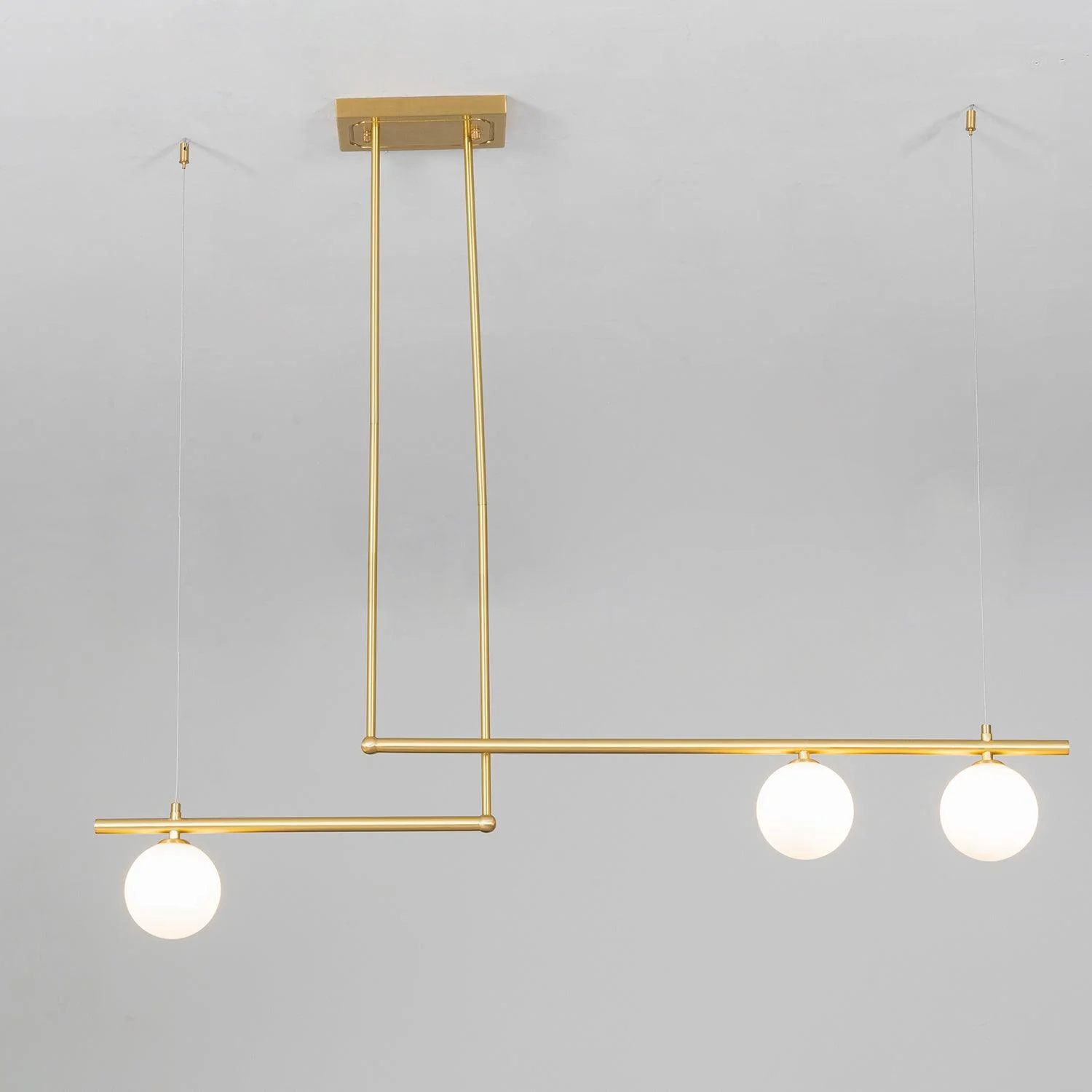 Solara Pendant Lamp Brass Linear Satellite Minimalist - Image 61