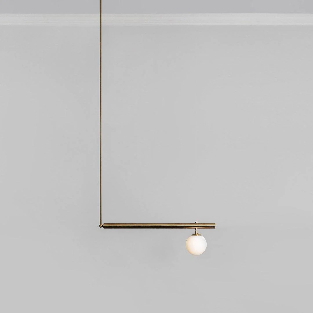 Solara Pendant Lamp Brass Linear Satellite Minimalist - Image 64