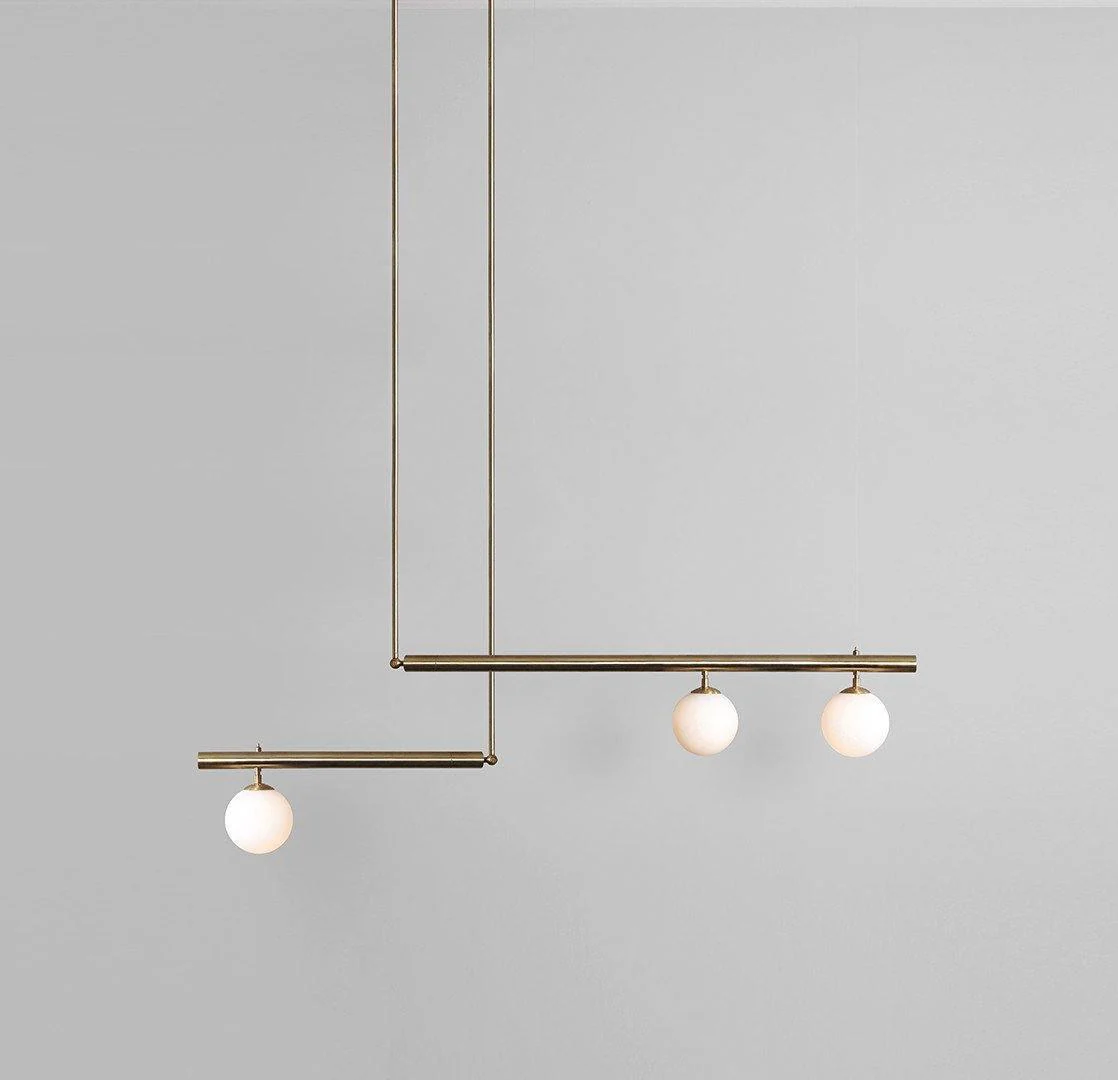 Solara Pendant Lamp Brass Linear Satellite Minimalist - Image 66