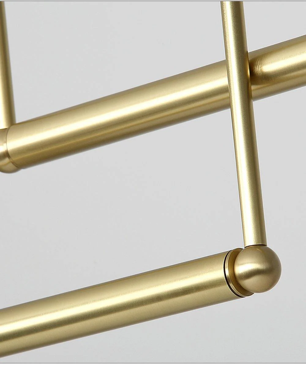 Solara Pendant Lamp Brass Linear Satellite Minimalist - Image 8