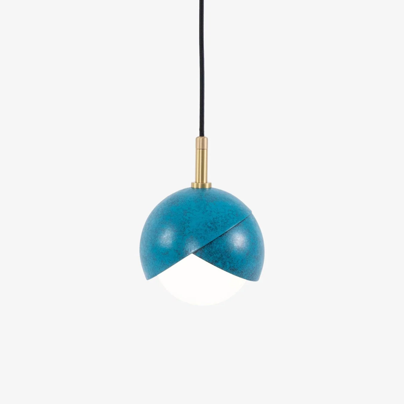 Solara Pendant Lamp Brass Nested Opal Globe Modern
