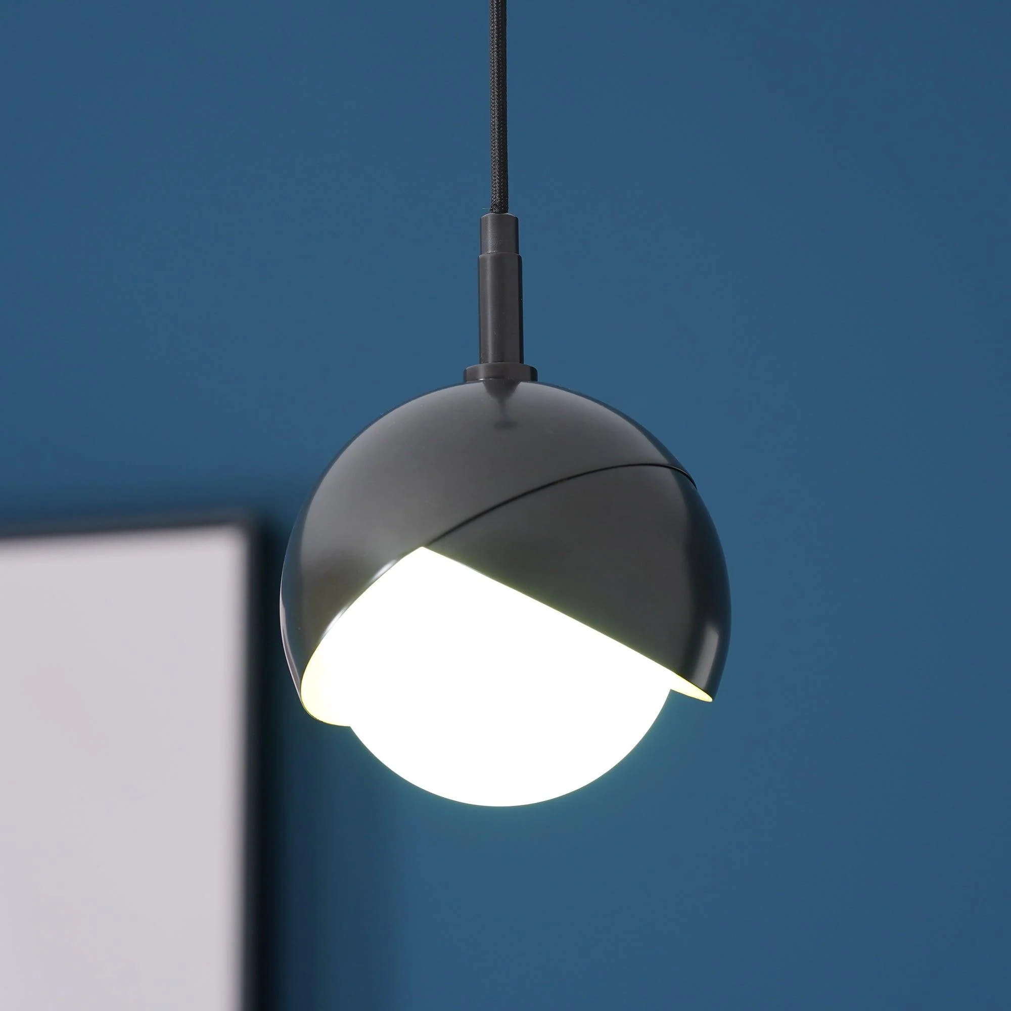 Solara Pendant Lamp Brass Nested Opal Globe Modern - Image 15