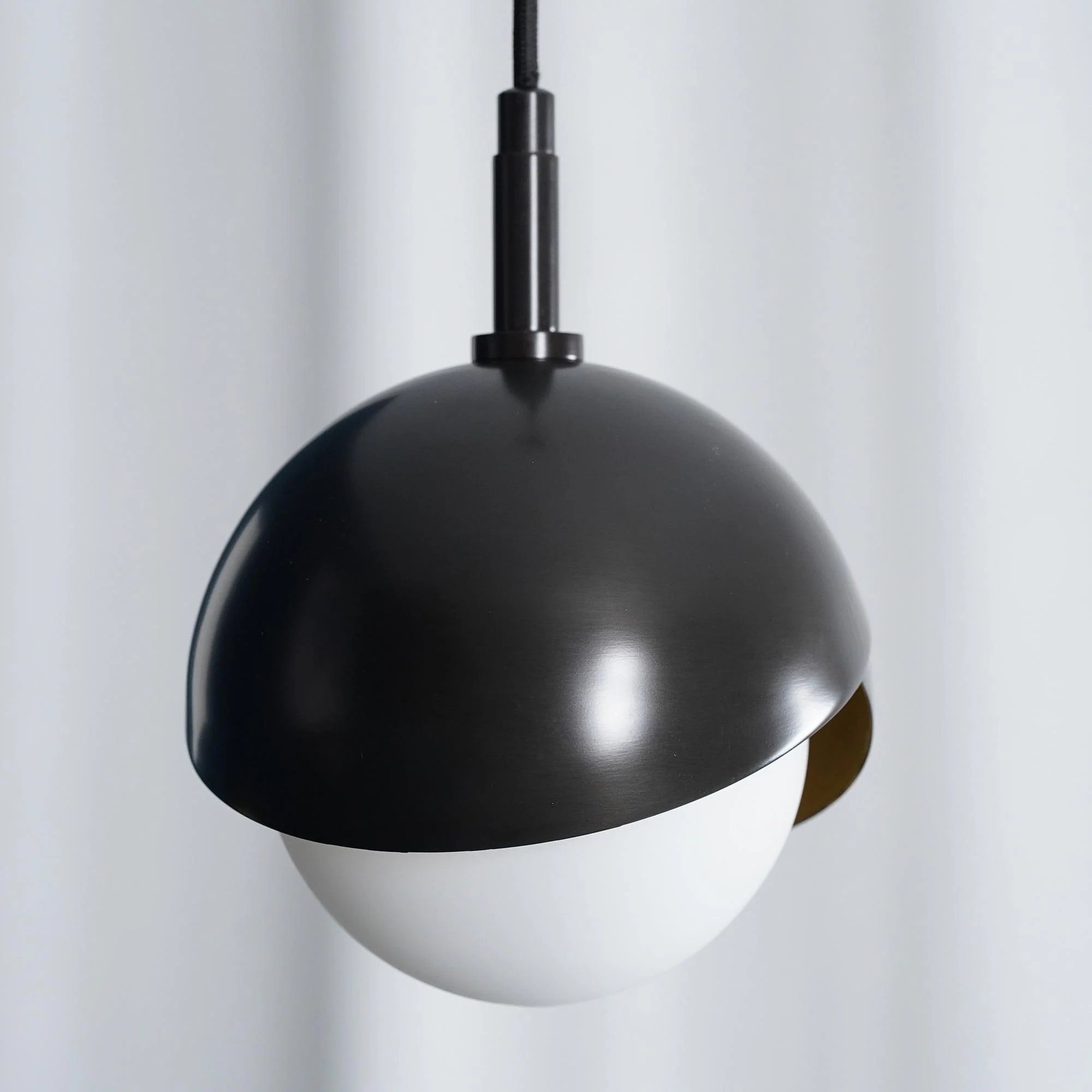 Solara Pendant Lamp Brass Nested Opal Globe Modern - Image 17