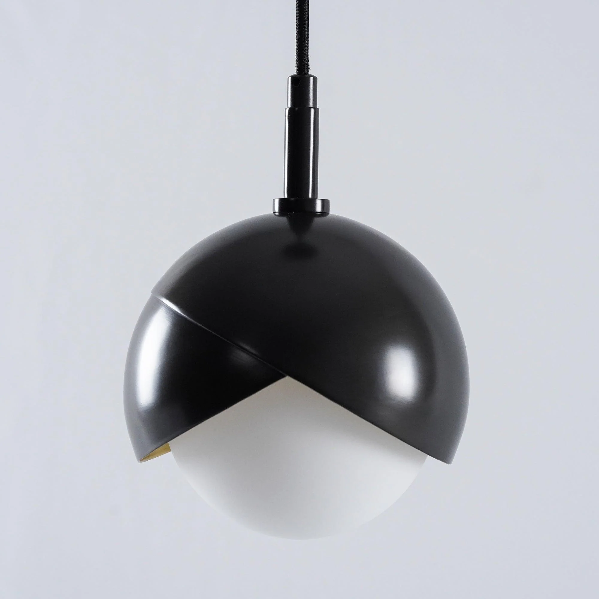 Solara Pendant Lamp Brass Nested Opal Globe Modern - Image 19