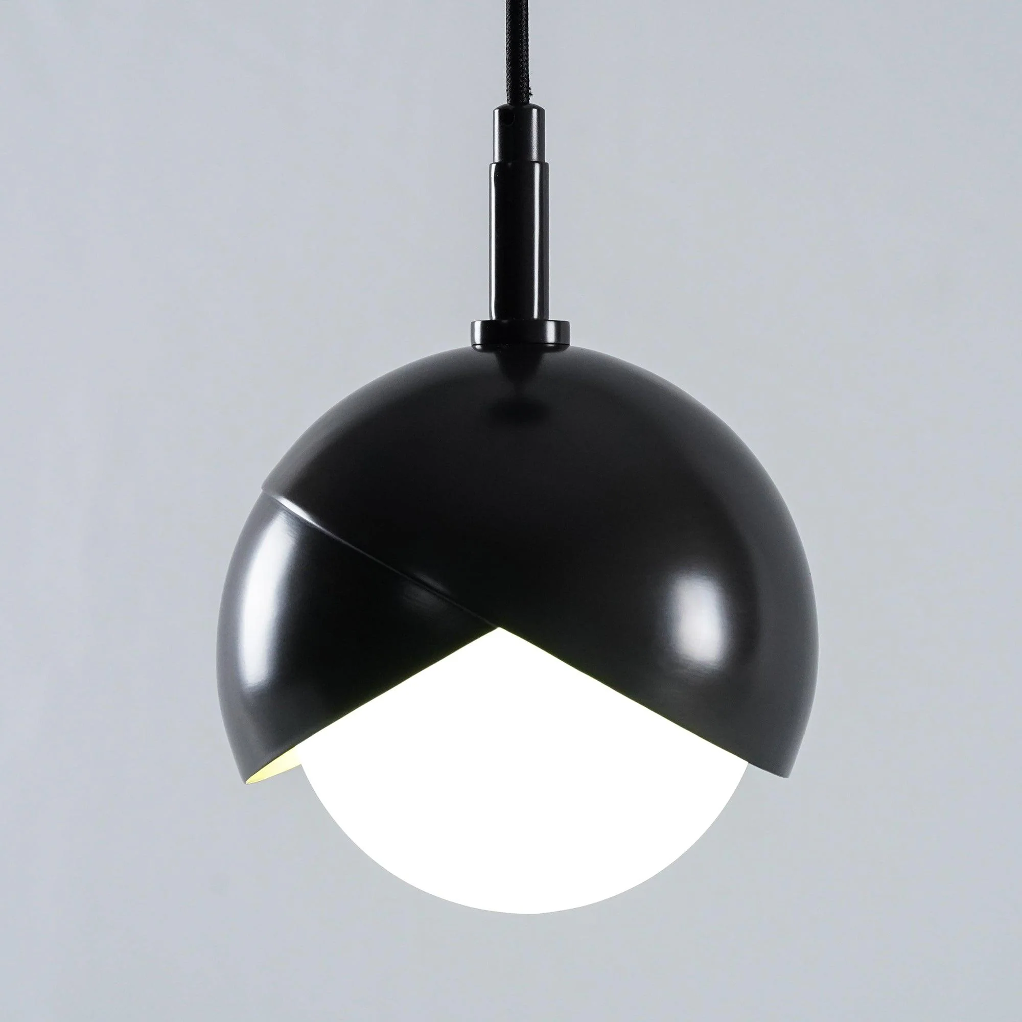 Solara Pendant Lamp Brass Nested Opal Globe Modern - Image 20