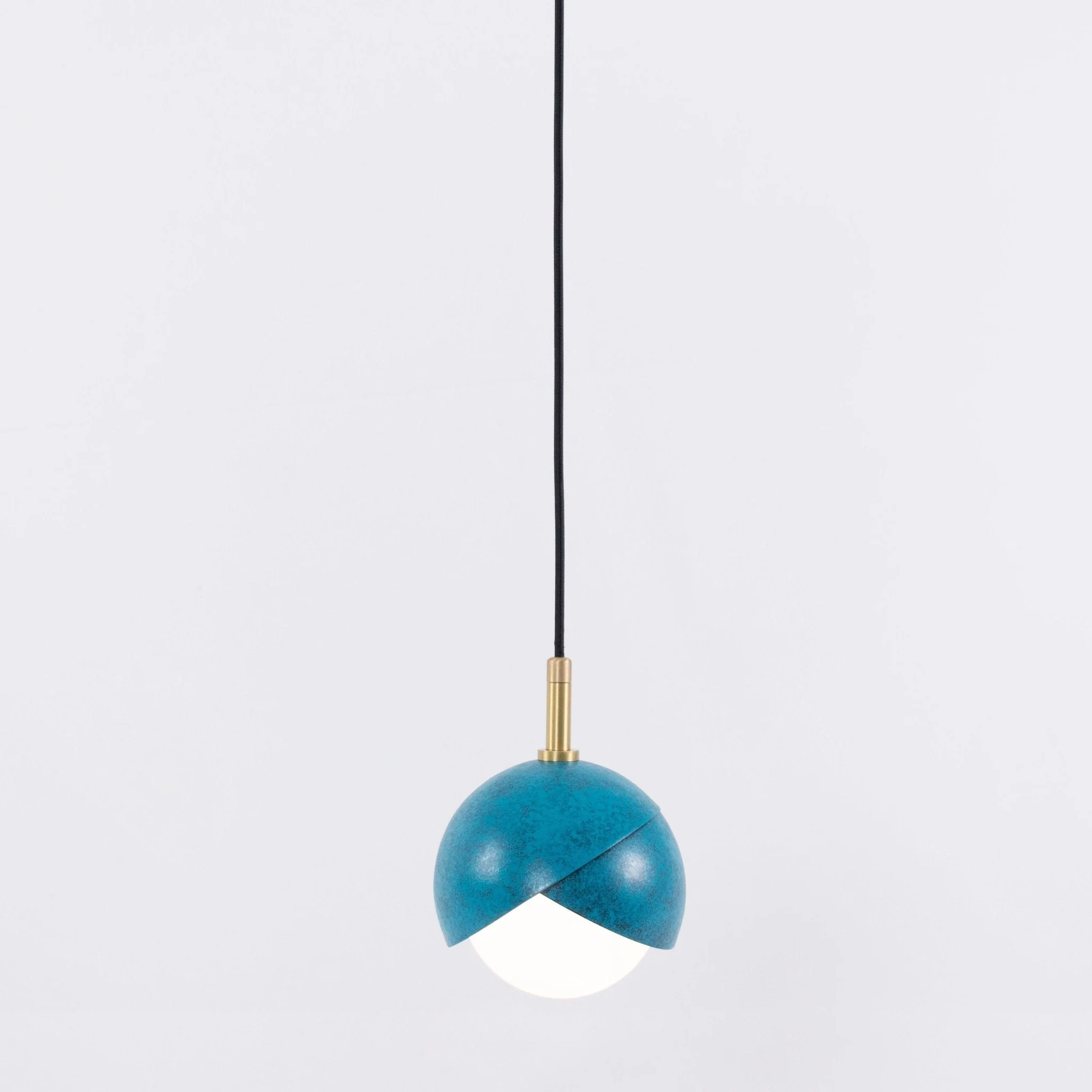 Solara Pendant Lamp Brass Nested Opal Globe Modern - Image 27
