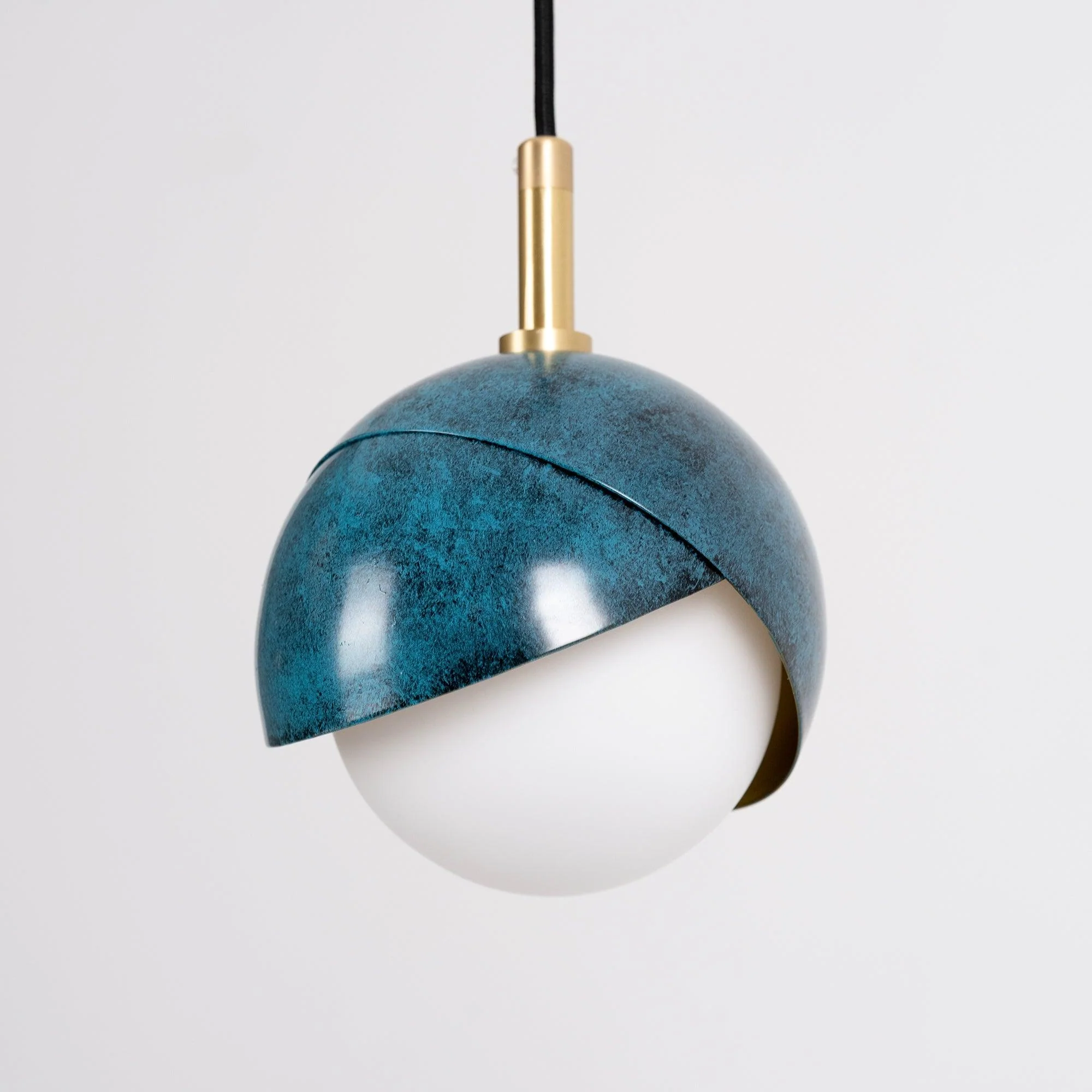 Solara Pendant Lamp Brass Nested Opal Globe Modern - Image 34