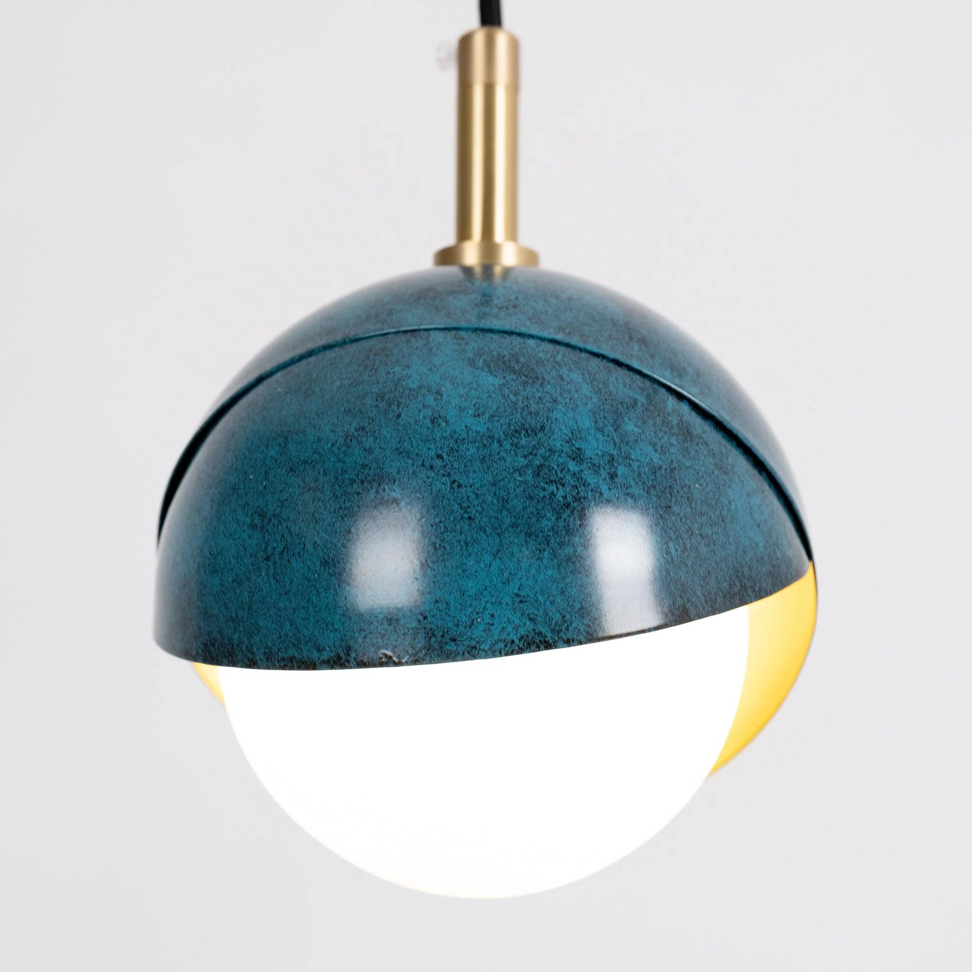 Solara Pendant Lamp Brass Nested Opal Globe Modern - Image 35