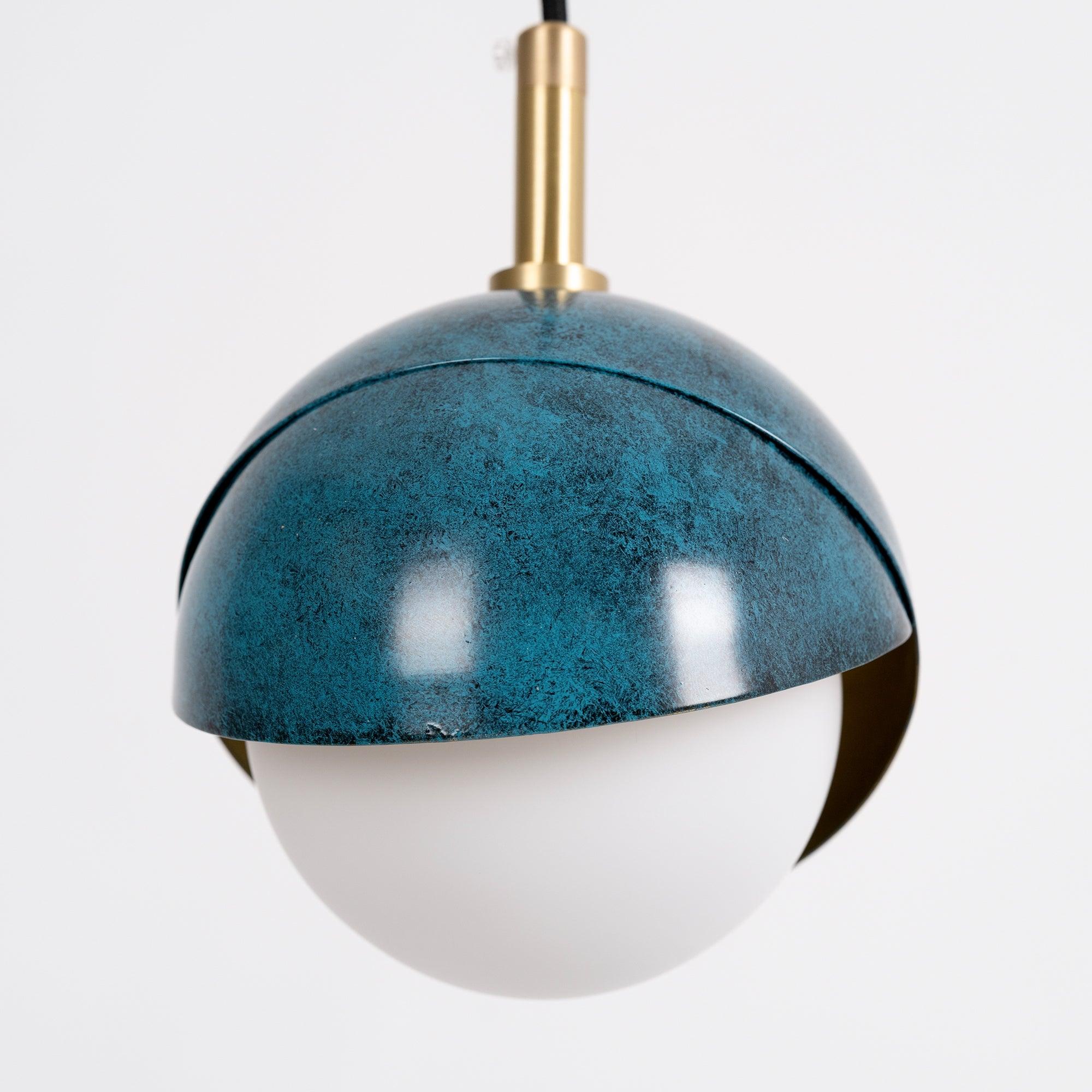 Solara Pendant Lamp Brass Nested Opal Globe Modern - Image 36