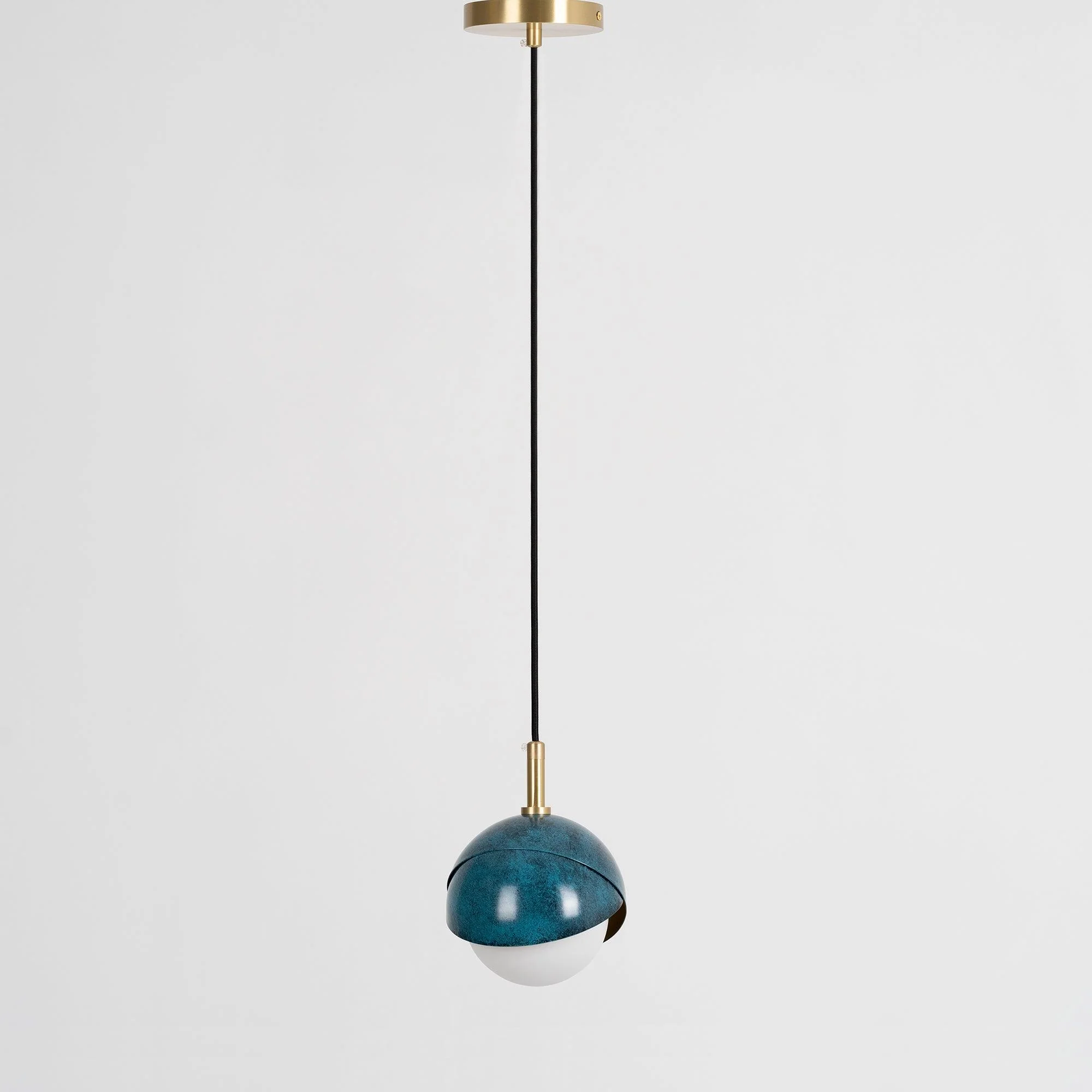 Solara Pendant Lamp Brass Nested Opal Globe Modern - Image 37