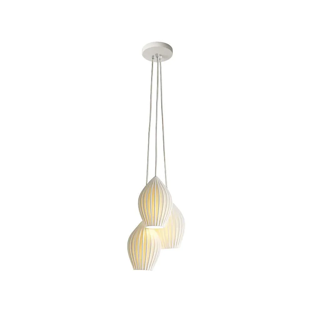 Solara Pendant Lamp Ceramic Ribbed Bone China Elegant - Image 18