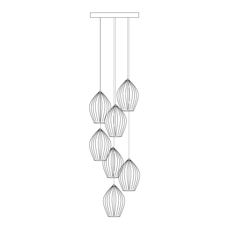 Solara Pendant Lamp Ceramic Ribbed Bone China Elegant - Image 22