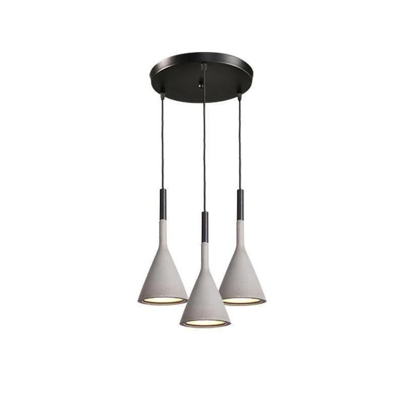 Solara Pendant Lamp Concrete Conical Industrial - Image 12