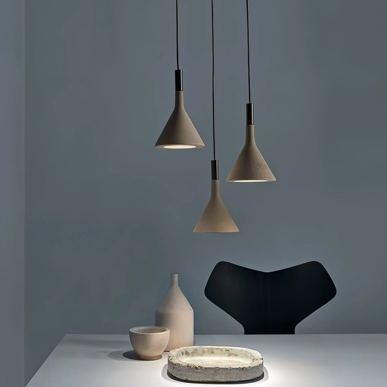 Solara Pendant Lamp Concrete Conical Industrial - Image 65