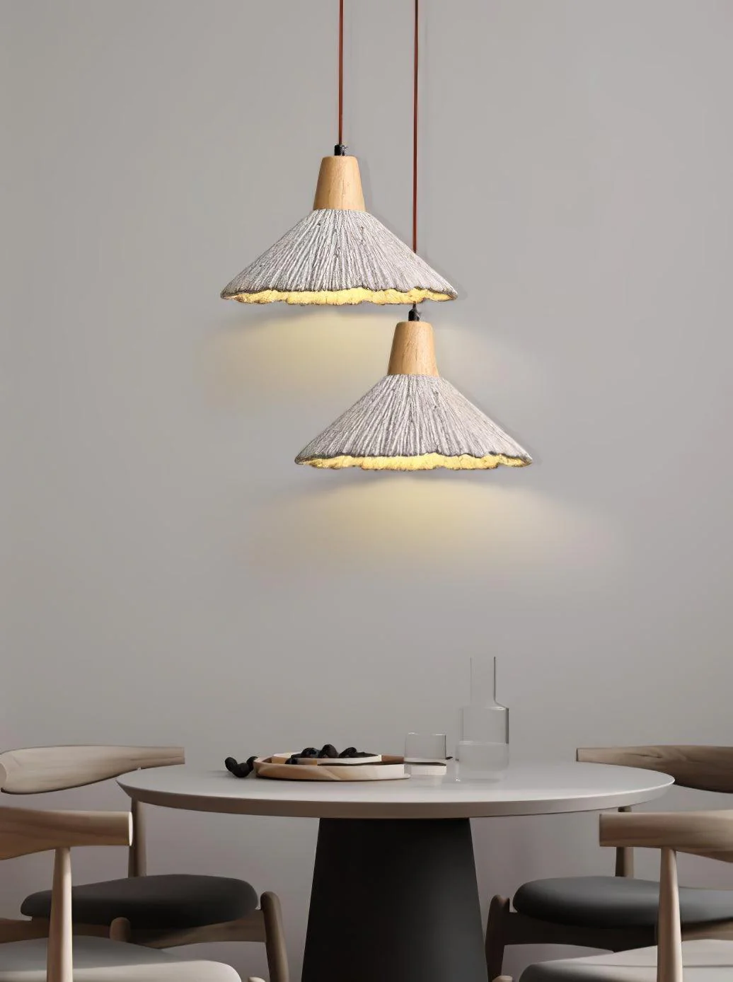 Solara Pendant Lamp Concrete Pleated - Image 30