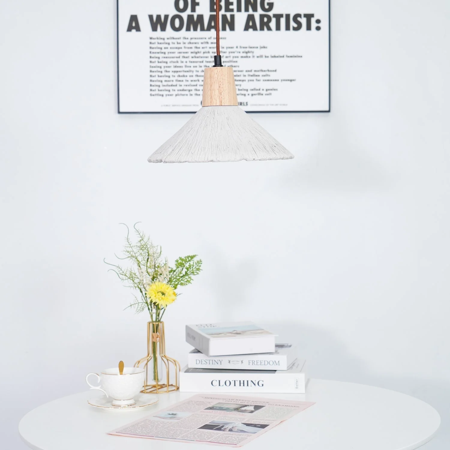 Solara Pendant Lamp Concrete Pleated - Image 88