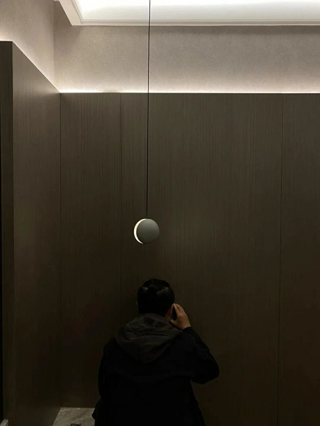 Solara Pendant Lamp Concrete Sphere Moon Minimalist - Image 13