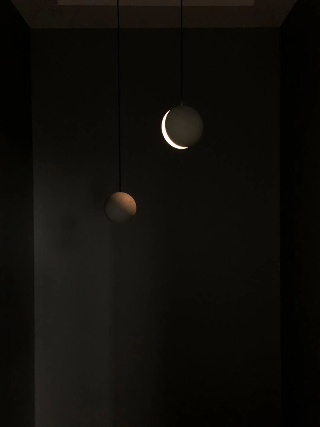 Solara Pendant Lamp Concrete Sphere Moon Minimalist - Image 17