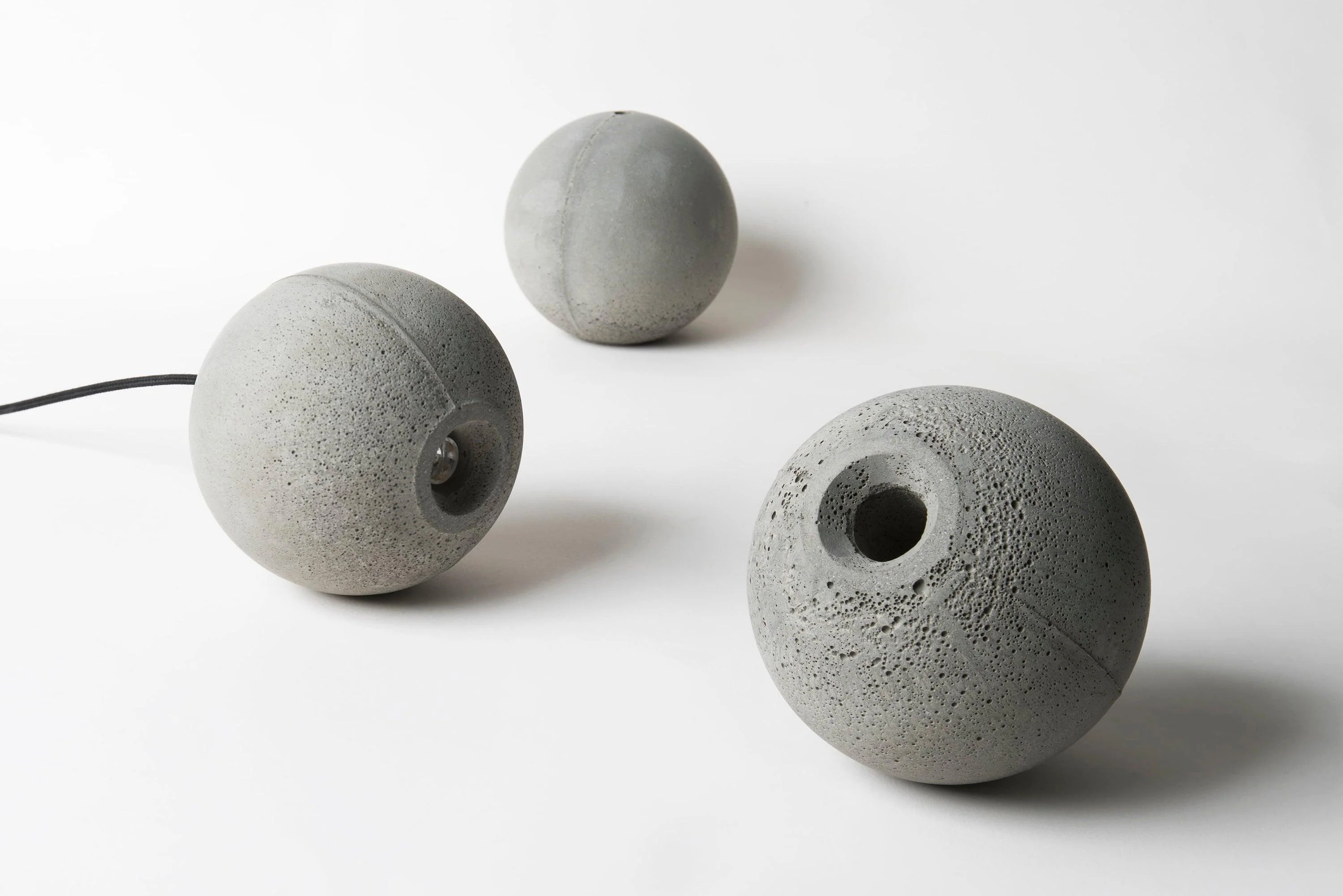 Solara Pendant Lamp Concrete Sphere Moon Minimalist - Image 33
