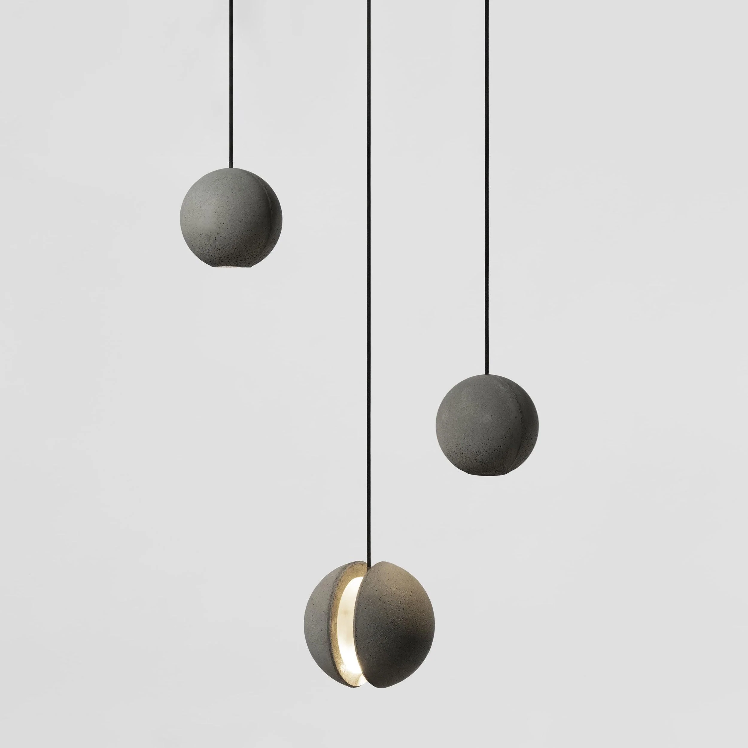 Solara Pendant Lamp Concrete Sphere Moon Minimalist - Image 36