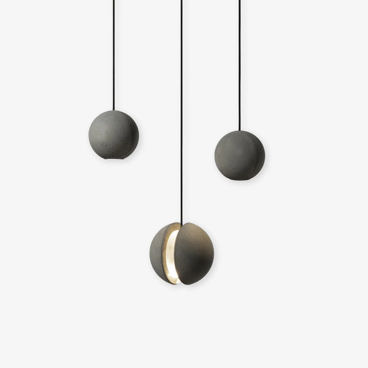 Solara Pendant Lamp Concrete Sphere Moon Minimalist - Image 38