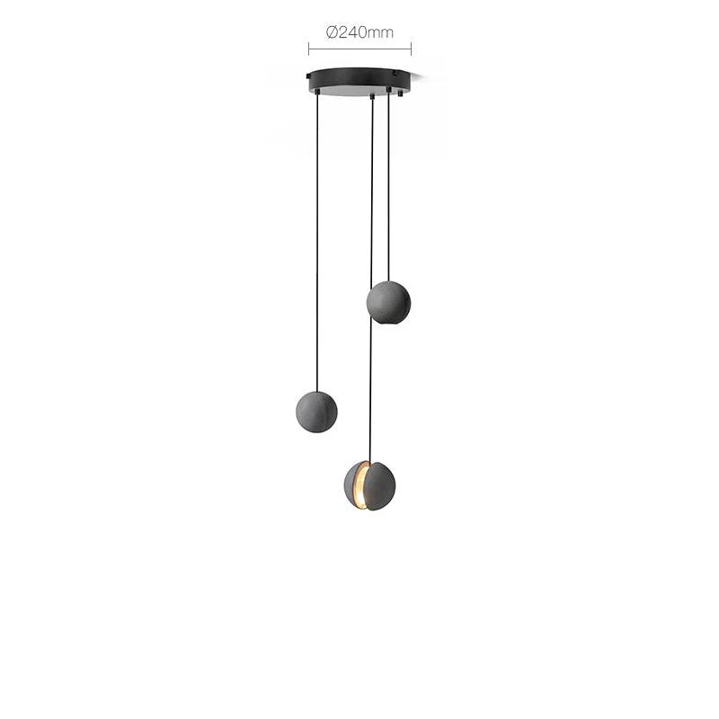 Solara Pendant Lamp Concrete Sphere Moon Minimalist - Image 46