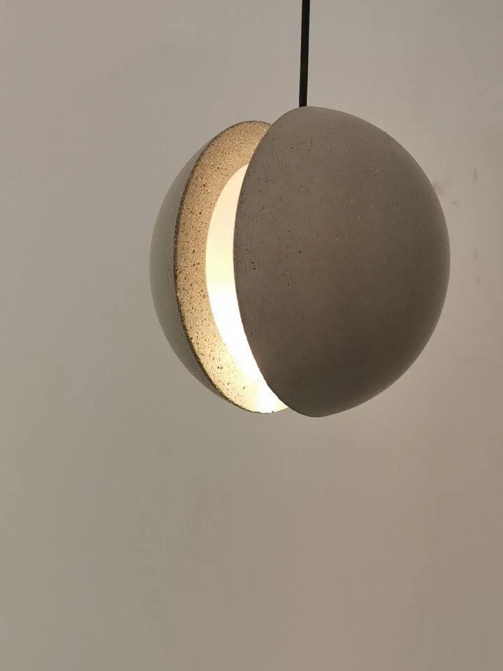 Solara Pendant Lamp Concrete Sphere Moon Minimalist - Image 56