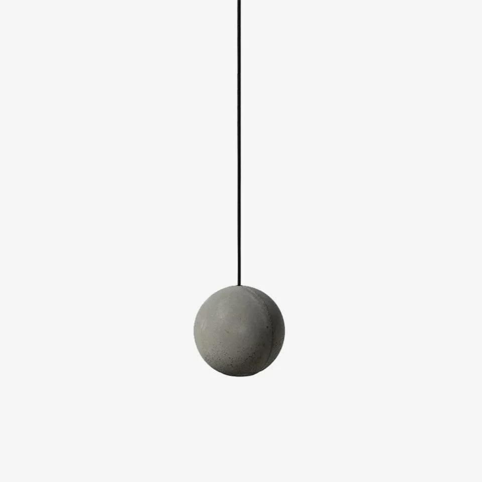 Solara Pendant Lamp Concrete Sphere Moon Minimalist - Image 6