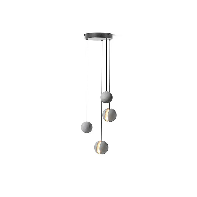 Solara Pendant Lamp Concrete Sphere Moon Minimalist - Image 65
