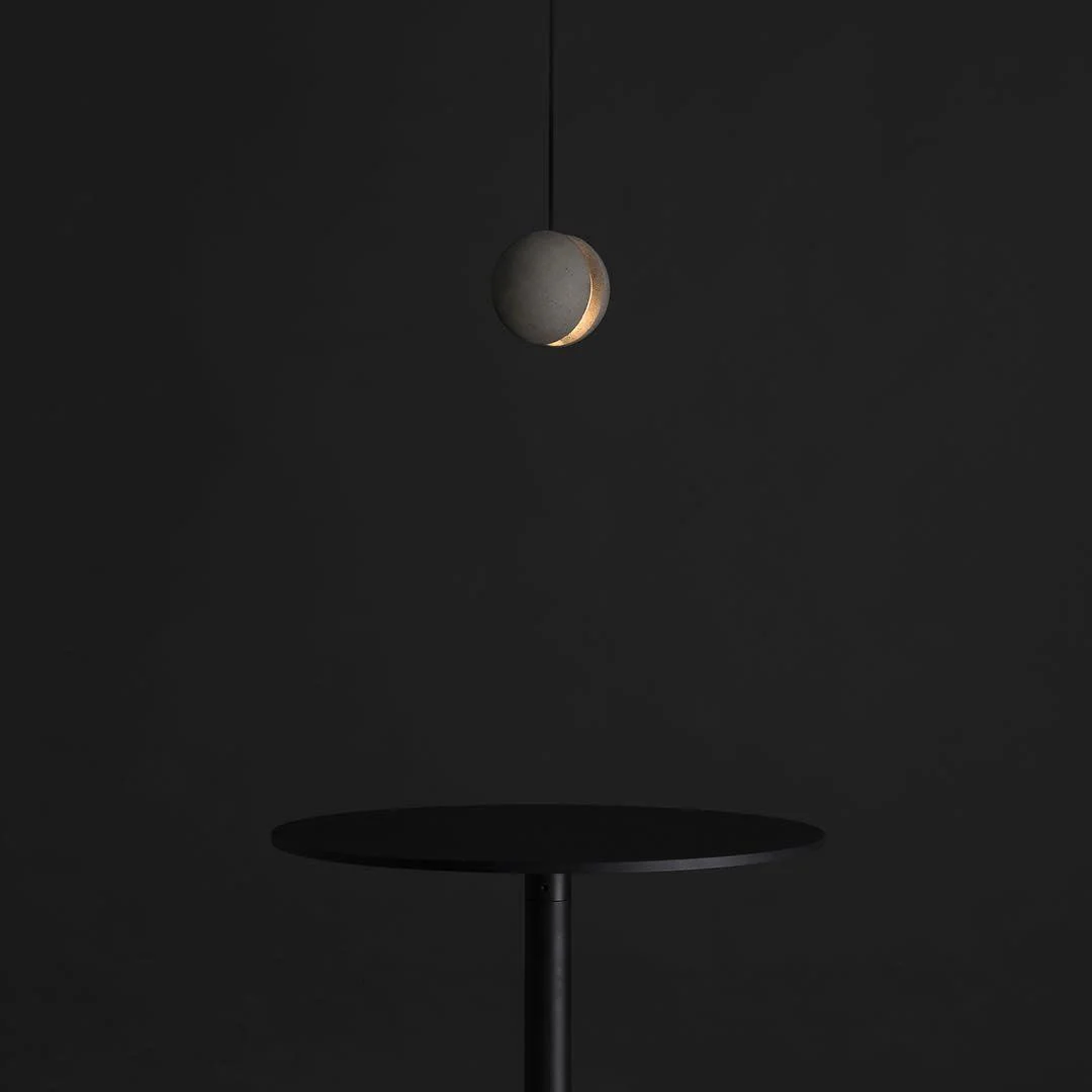 Solara Pendant Lamp Concrete Sphere Moon Minimalist - Image 78