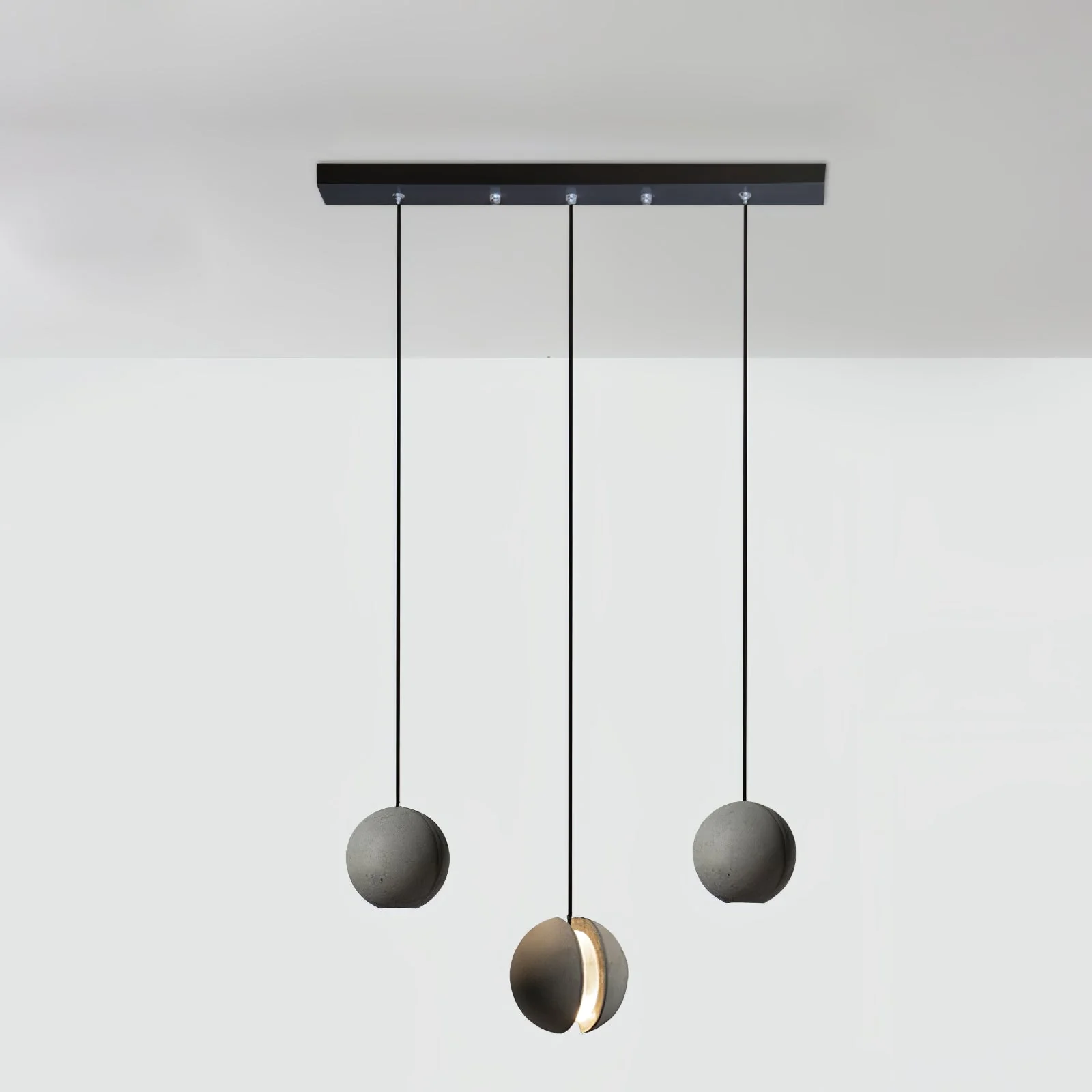 Solara Pendant Lamp Concrete Sphere Moon Minimalist - Image 84