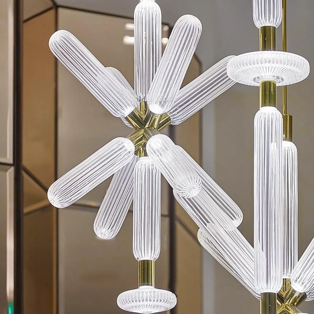 Solara Pendant Lamp Crystal Cylinder Cipher Contemporary - Image 12