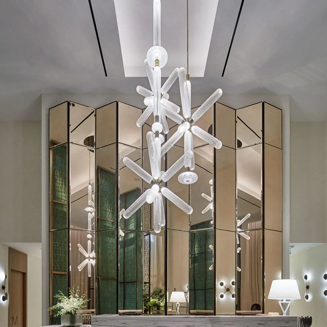 Solara Pendant Lamp Crystal Cylinder Cipher Contemporary - Image 20
