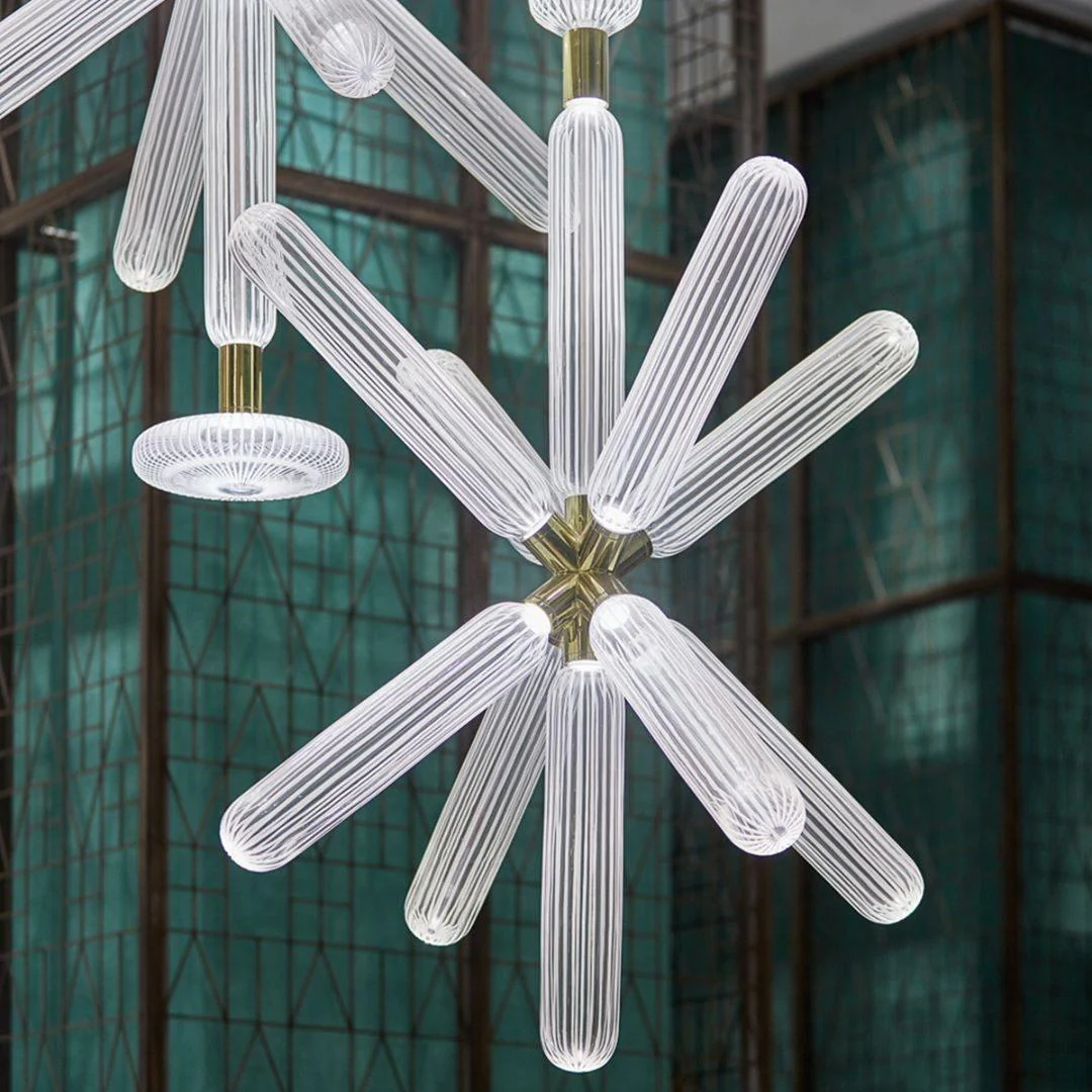 Solara Pendant Lamp Crystal Cylinder Cipher Contemporary - Image 28