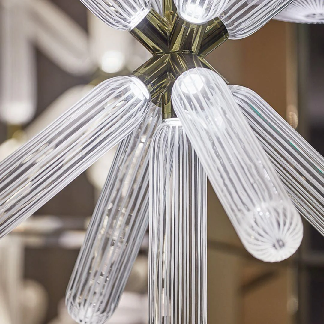 Solara Pendant Lamp Crystal Cylinder Cipher Contemporary - Image 29