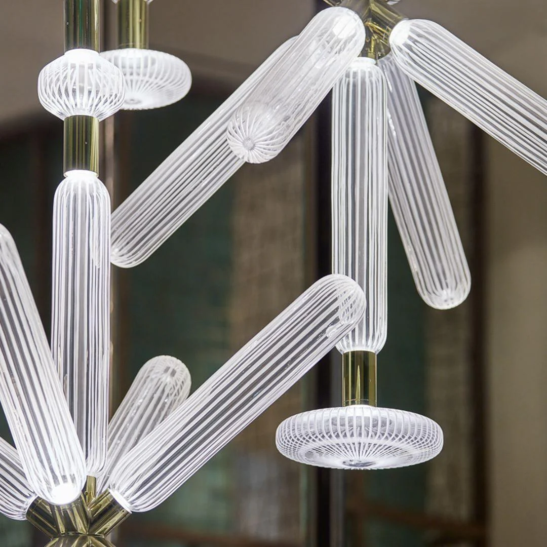 Solara Pendant Lamp Crystal Cylinder Cipher Contemporary - Image 30