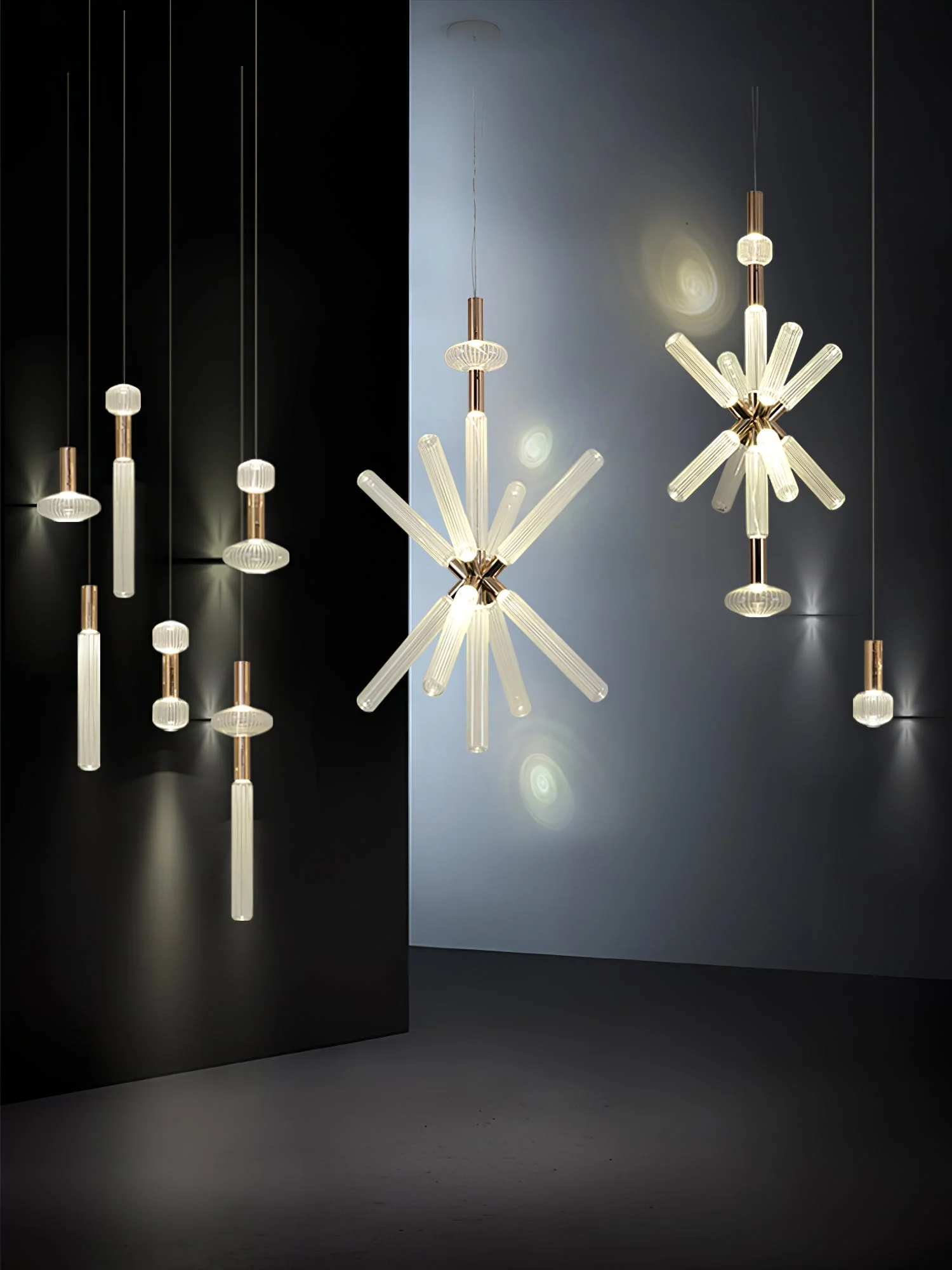 Solara Pendant Lamp Crystal Cylinder Cipher Contemporary - Image 33
