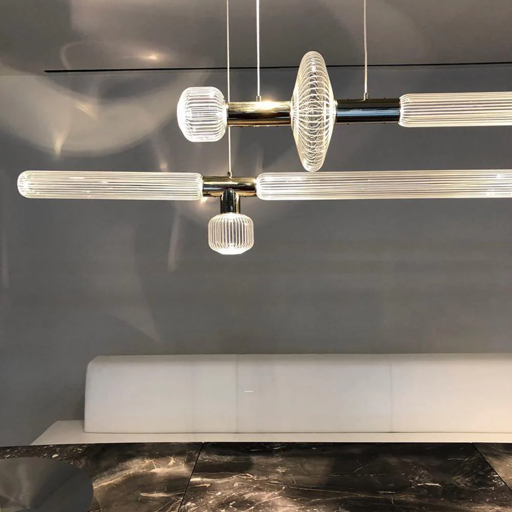 Solara Pendant Lamp Crystal Cylinder Cipher Contemporary - Image 37