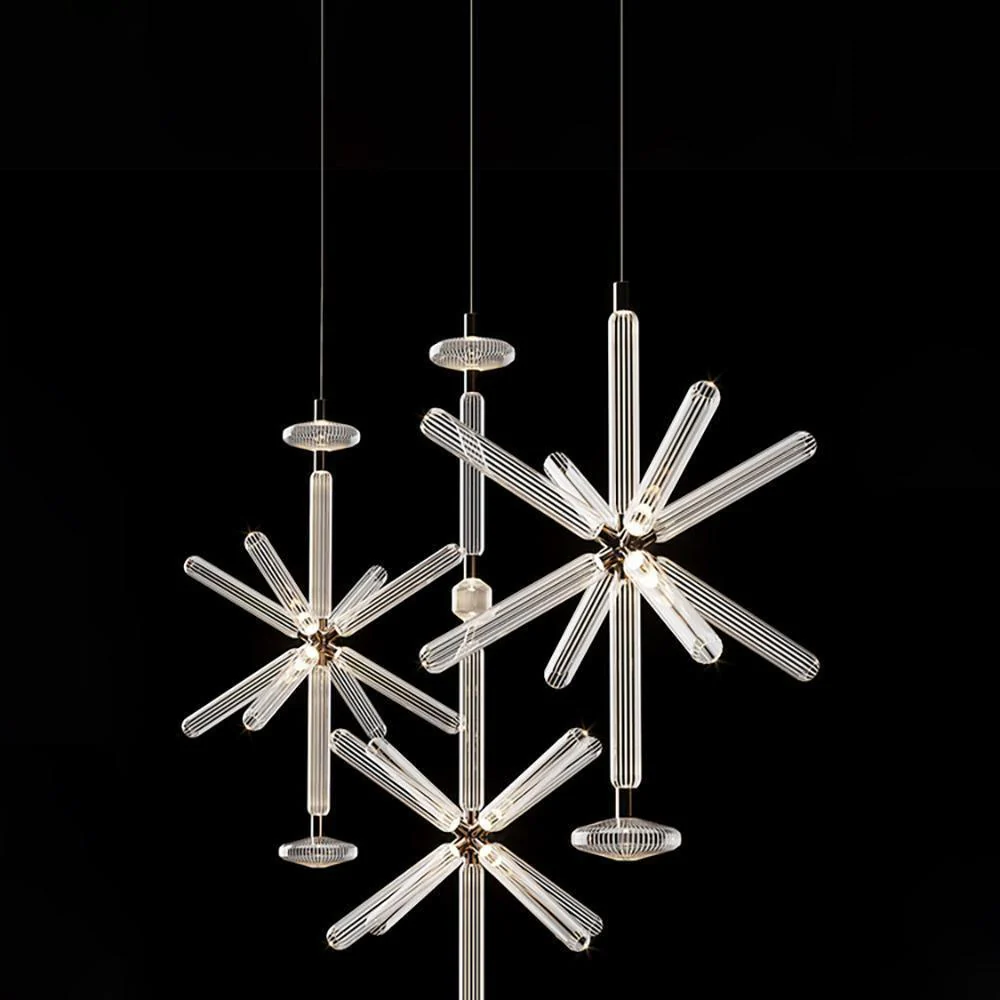 Solara Pendant Lamp Crystal Cylinder Cipher Contemporary - Image 43