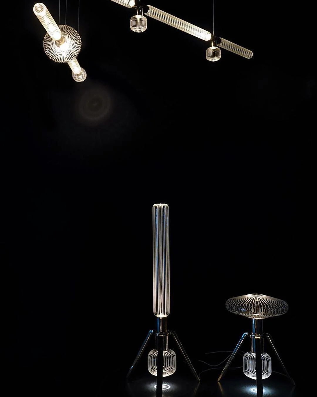 Solara Pendant Lamp Crystal Cylinder Cipher Contemporary - Image 46