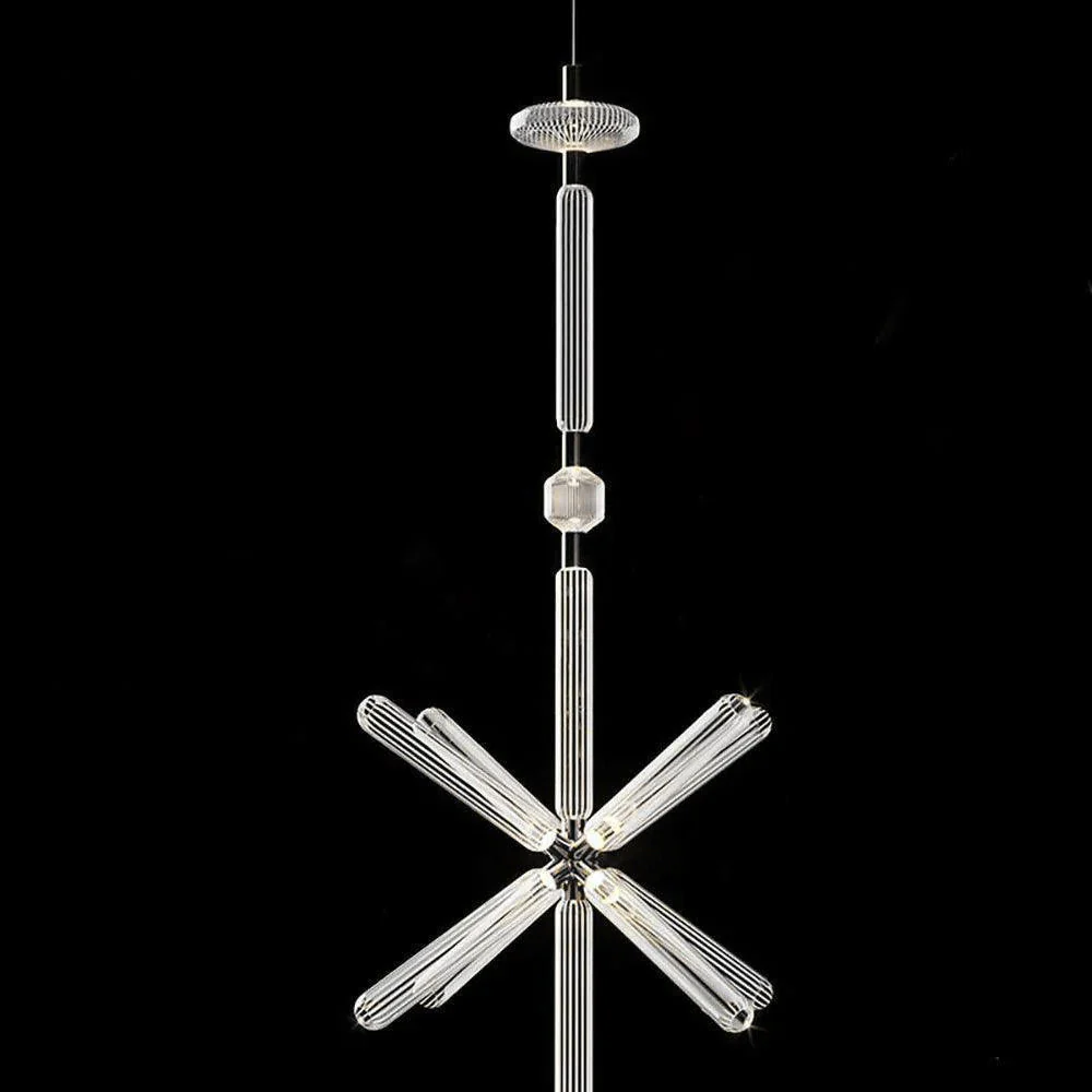 Solara Pendant Lamp Crystal Cylinder Cipher Contemporary - Image 6