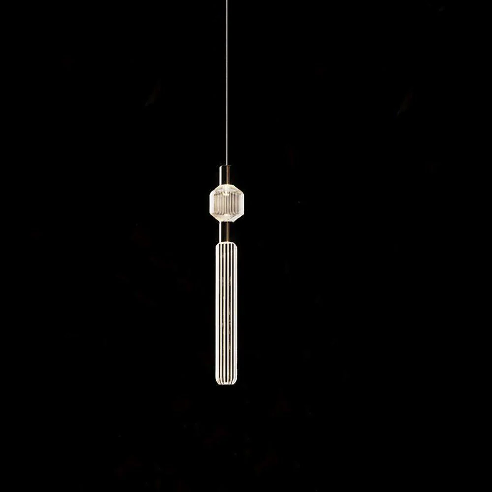 Solara Pendant Lamp Crystal Cylinder Cipher Contemporary - Image 63