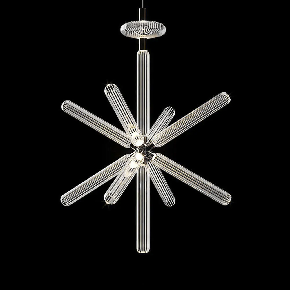 Solara Pendant Lamp Crystal Cylinder Cipher Contemporary - Image 79